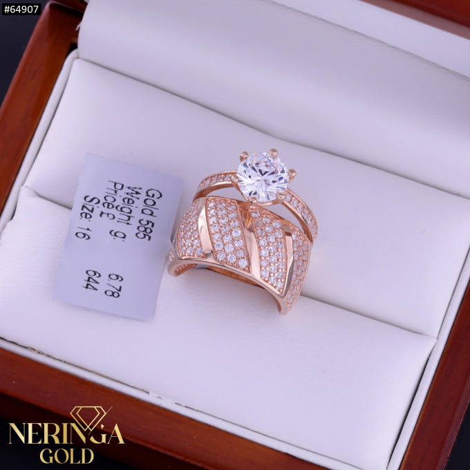 Rose gold women's ring #64907 Rose gold women's ring #64907