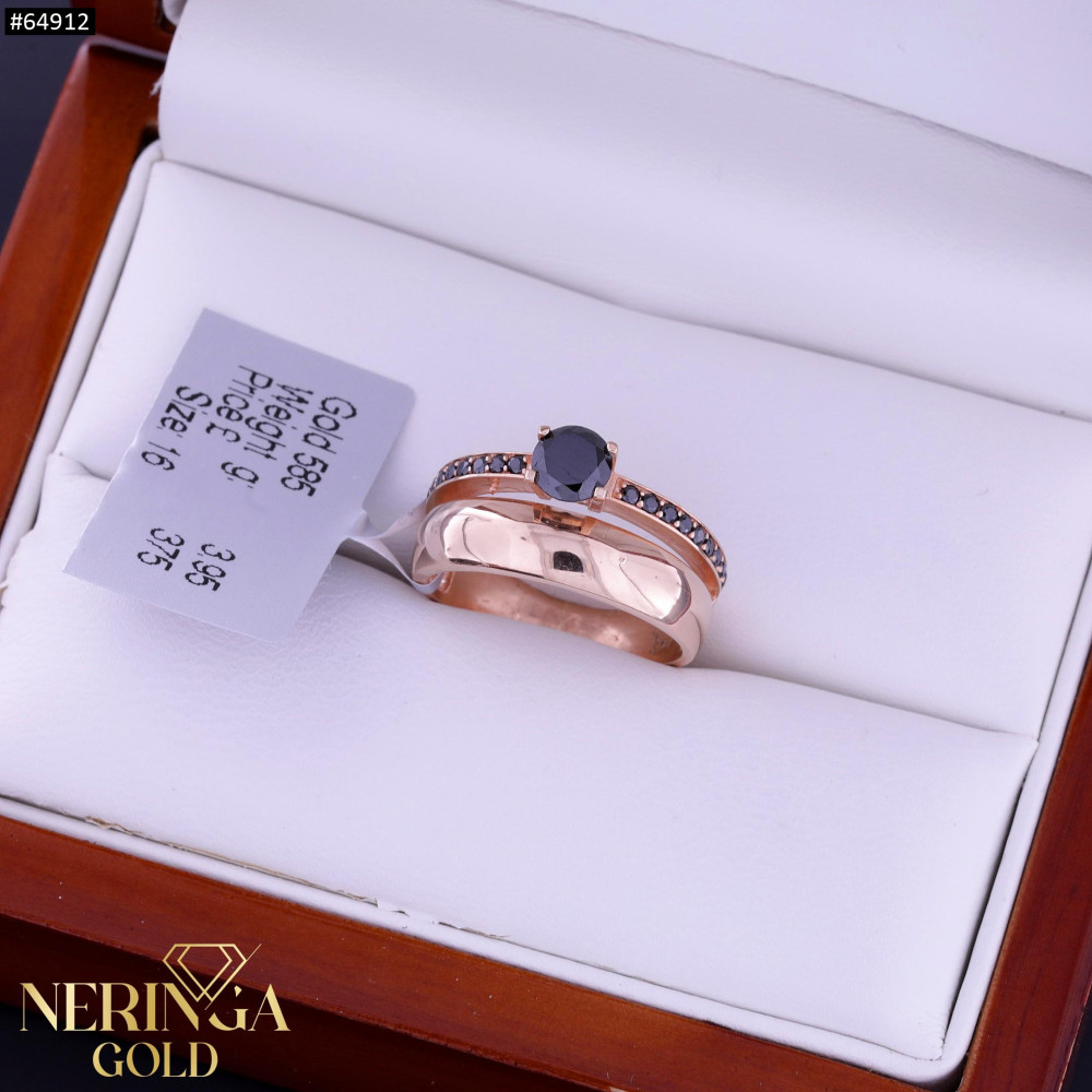 Rose gold women's ring #64912
