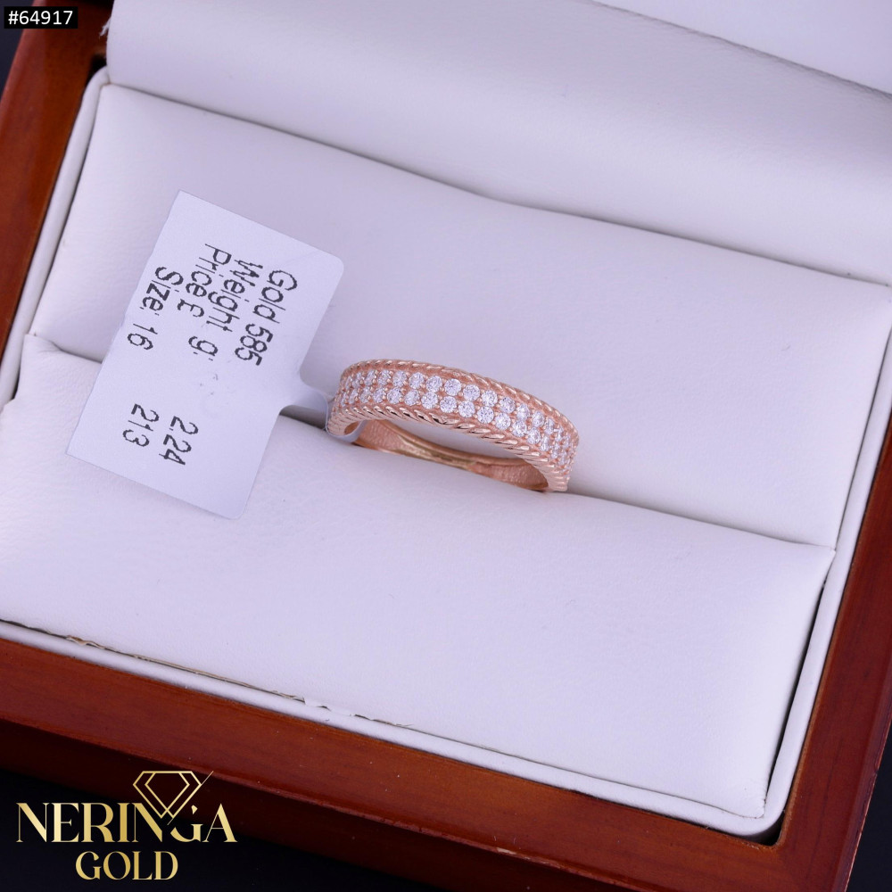 Rose gold women's ring #64917