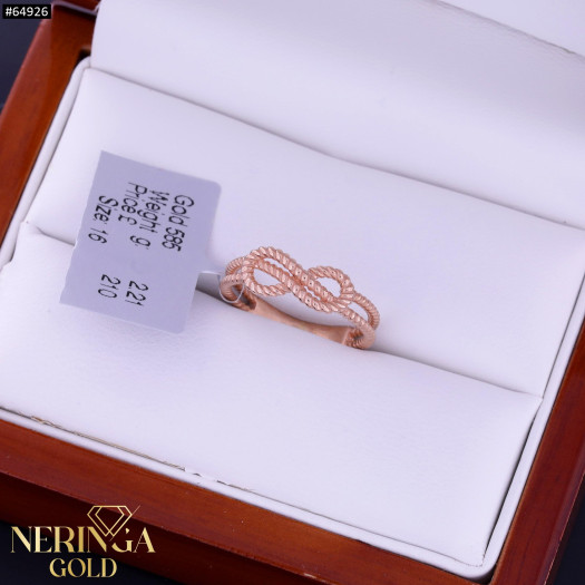 Rose gold women's ring #64926