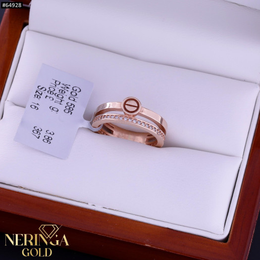 Rose gold women's ring #64928