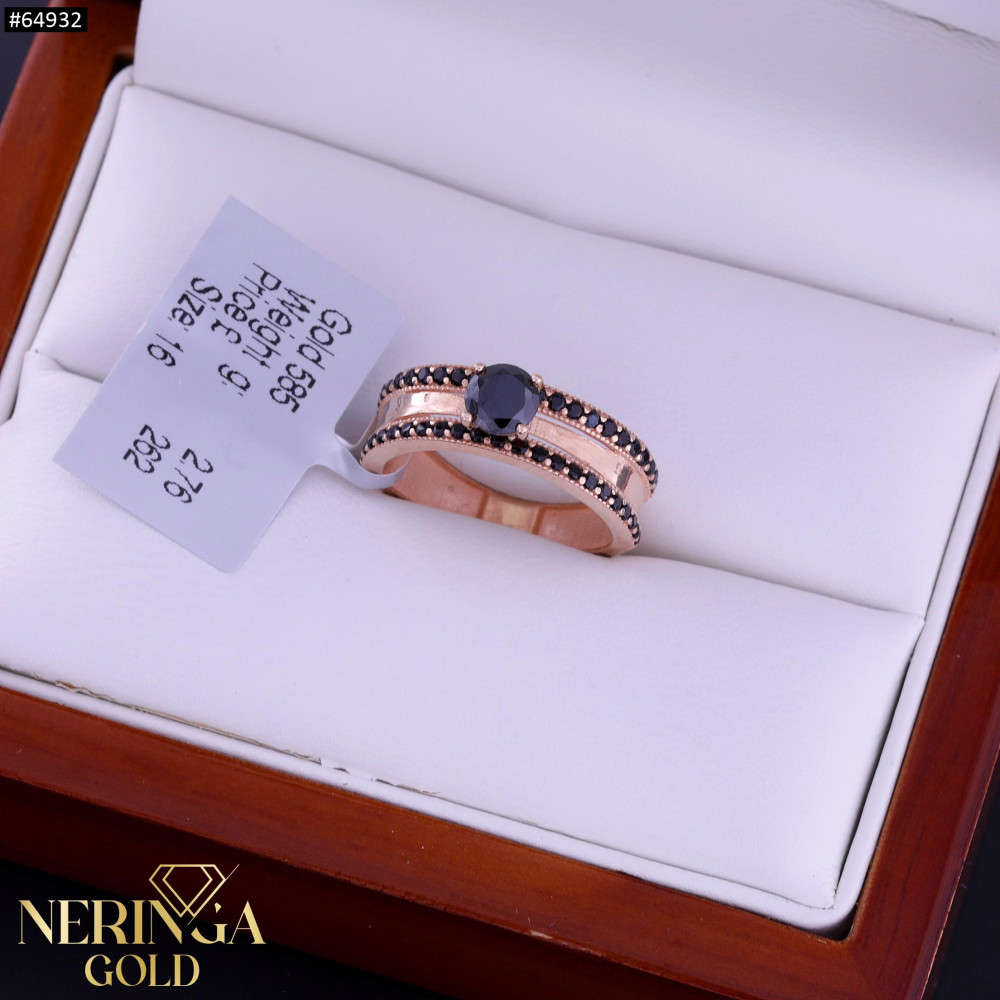 Rose gold women's ring #64932