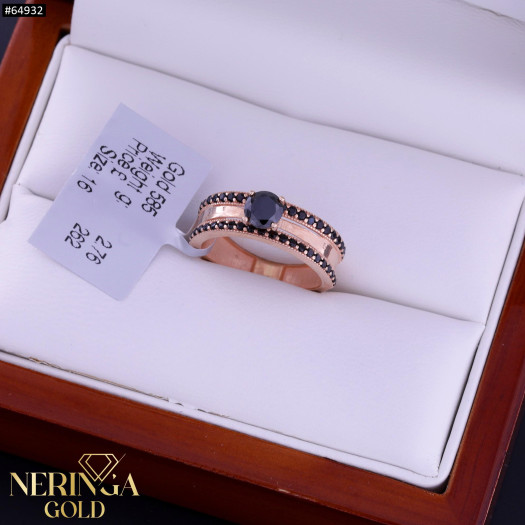 Rose gold women's ring #64932