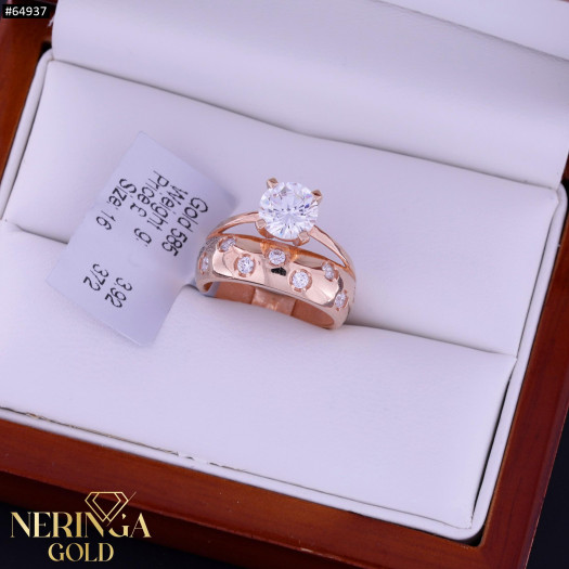Rose gold women's ring #64937