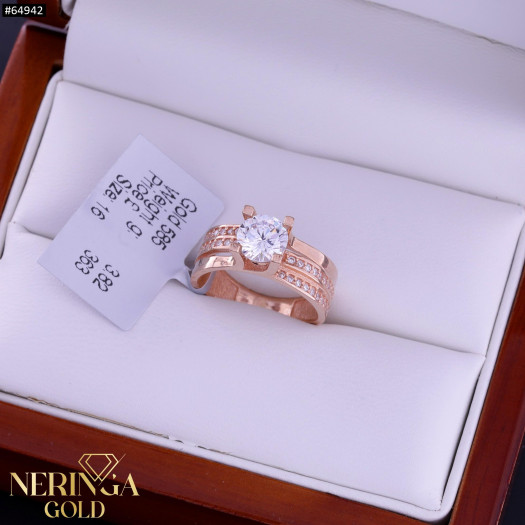 Rose gold women's ring #64942