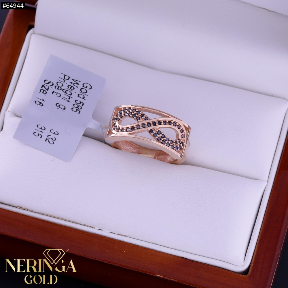 Rose gold women's ring #64944