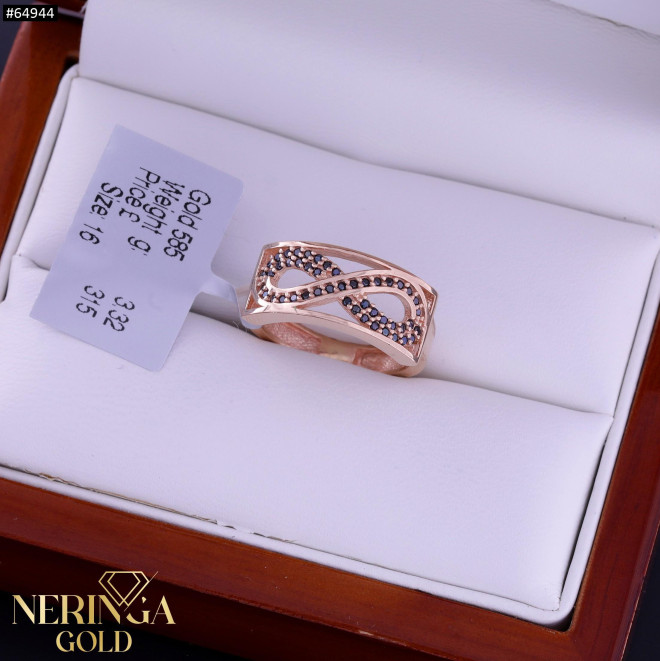 Rose gold women's ring #64944