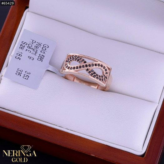 Rose gold women's ring #65429