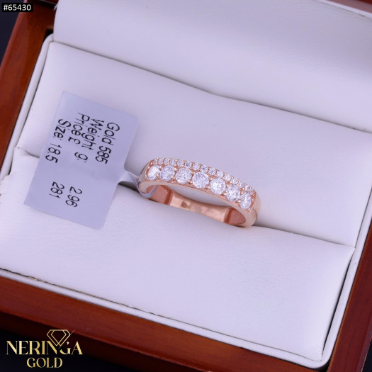 Rose gold women's ring #65430