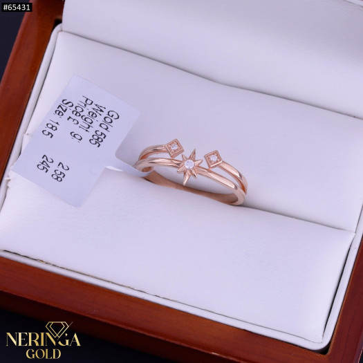 Rose gold women's ring #65431