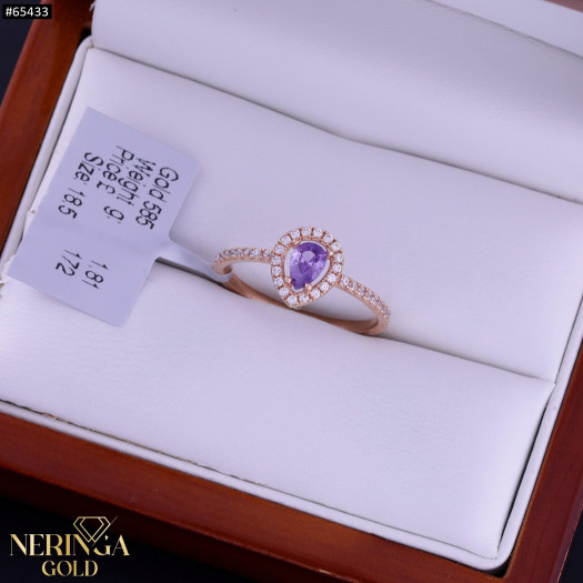 Rose gold women's ring #65433