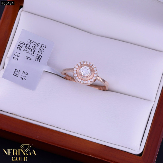 Rose gold women's ring #65434