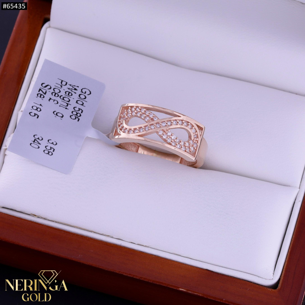 Rose gold women's ring #65435