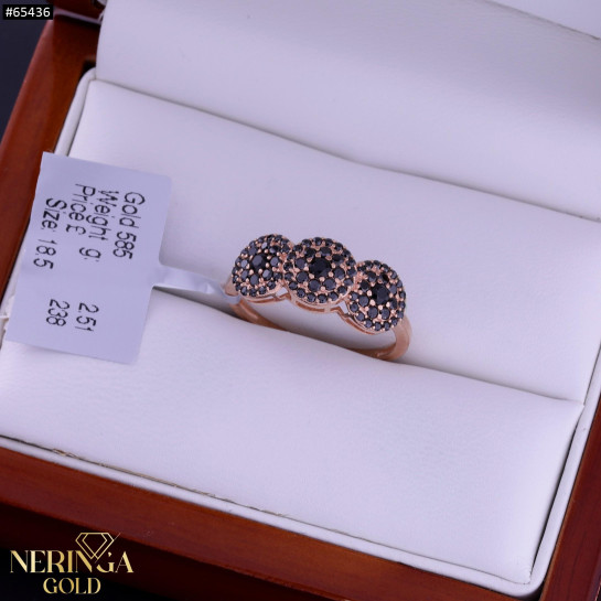 Rose gold women's ring #65436