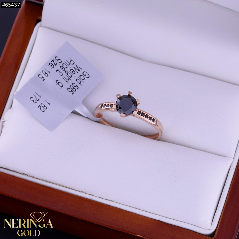 Rose gold women's ring #65437