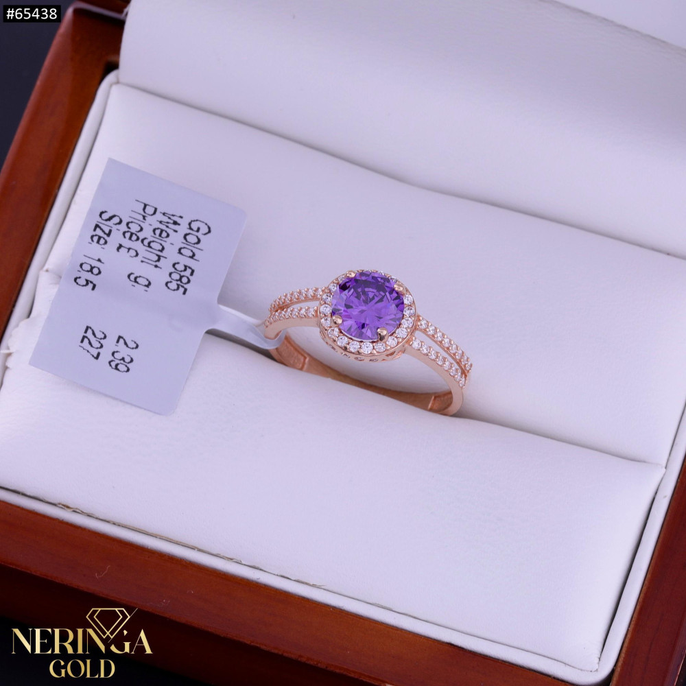 Rose gold women's ring #65438