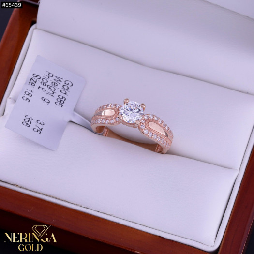 Rose gold women's ring #65439