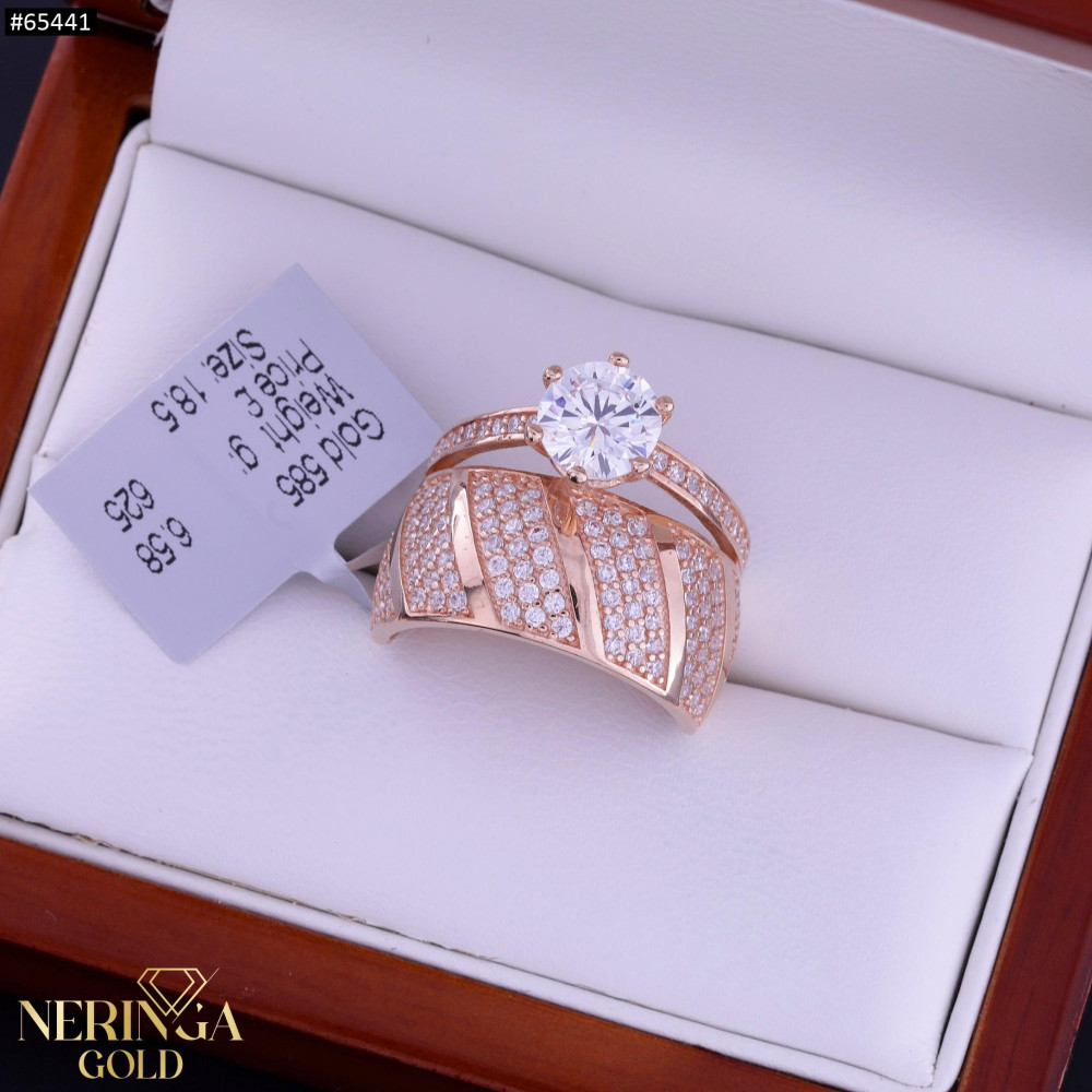Rose gold women's ring #65441