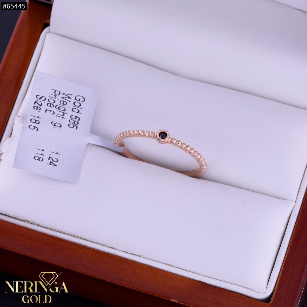 Rose gold women's ring #65445