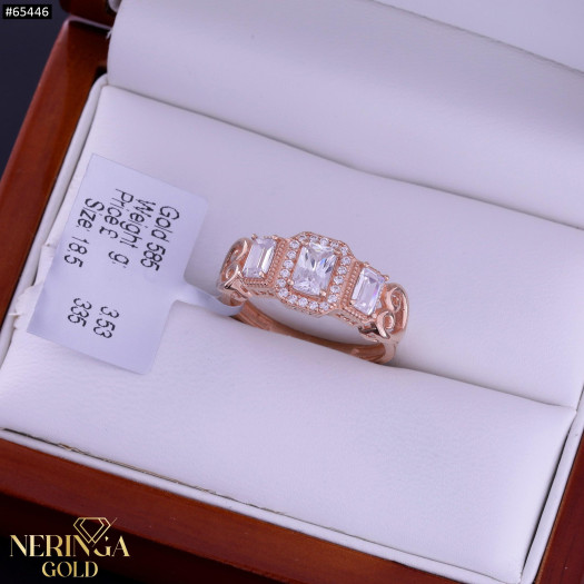 Rose gold women's ring #65446