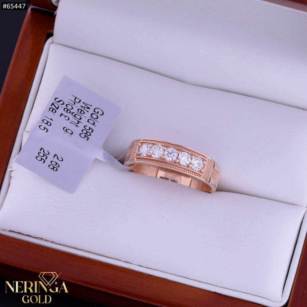 Rose gold women's ring #65447