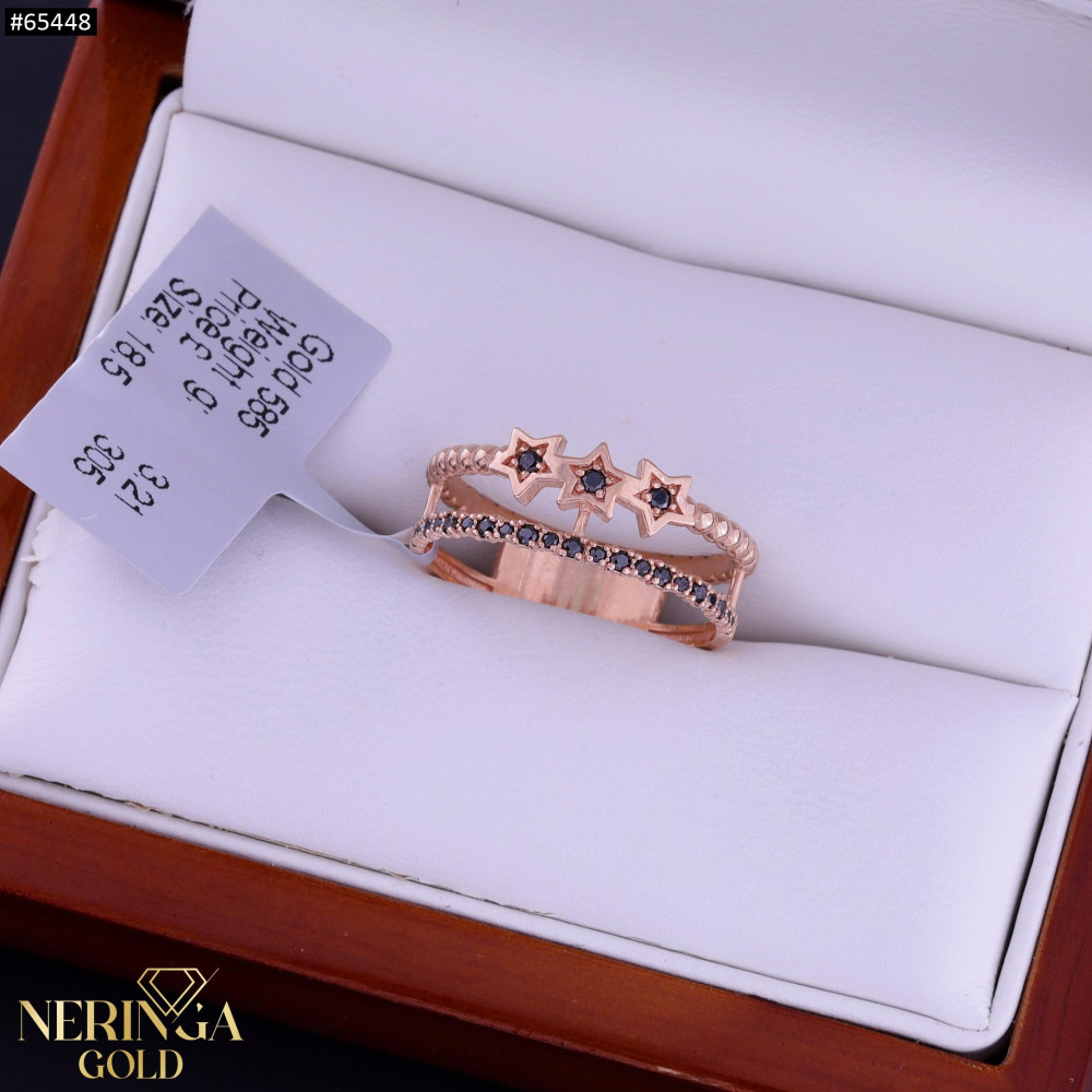 Rose gold women's ring #65448