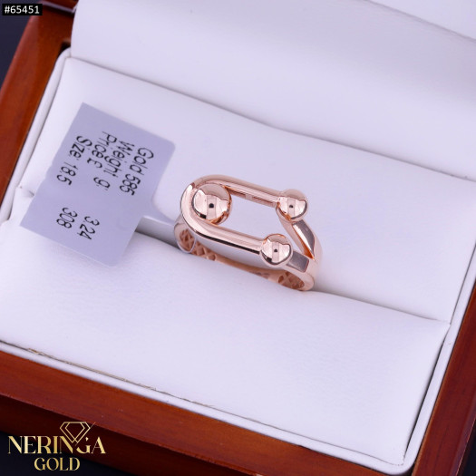 Rose gold women's ring #65451
