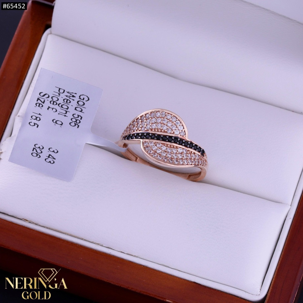 Rose gold women's ring #65452