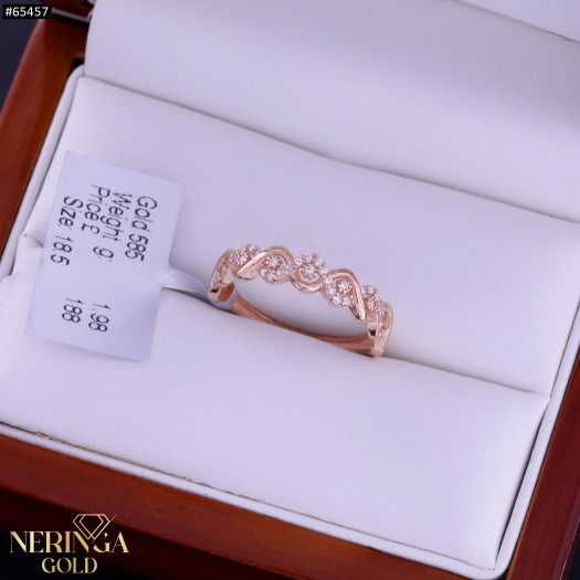Rose gold women's ring #65457