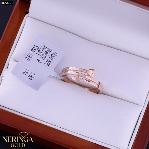 Rose gold women's ring #65456