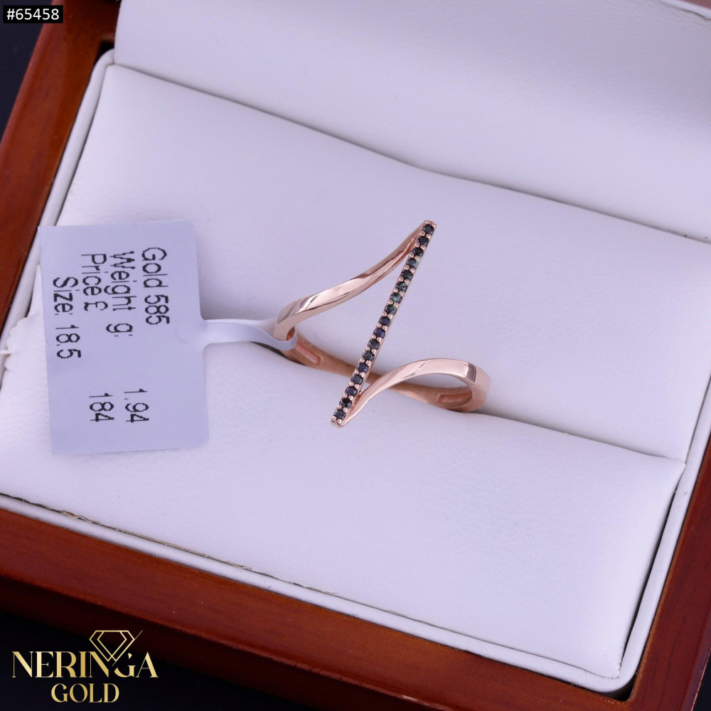 Rose gold women's ring #65458