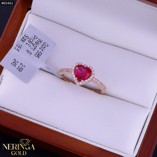 Rose gold women's ring #65461