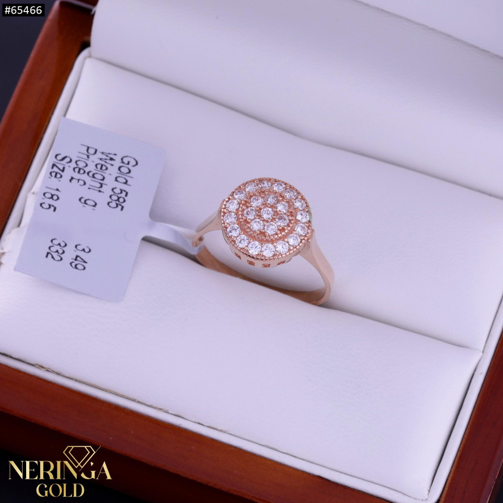 Rose gold women's ring #65466