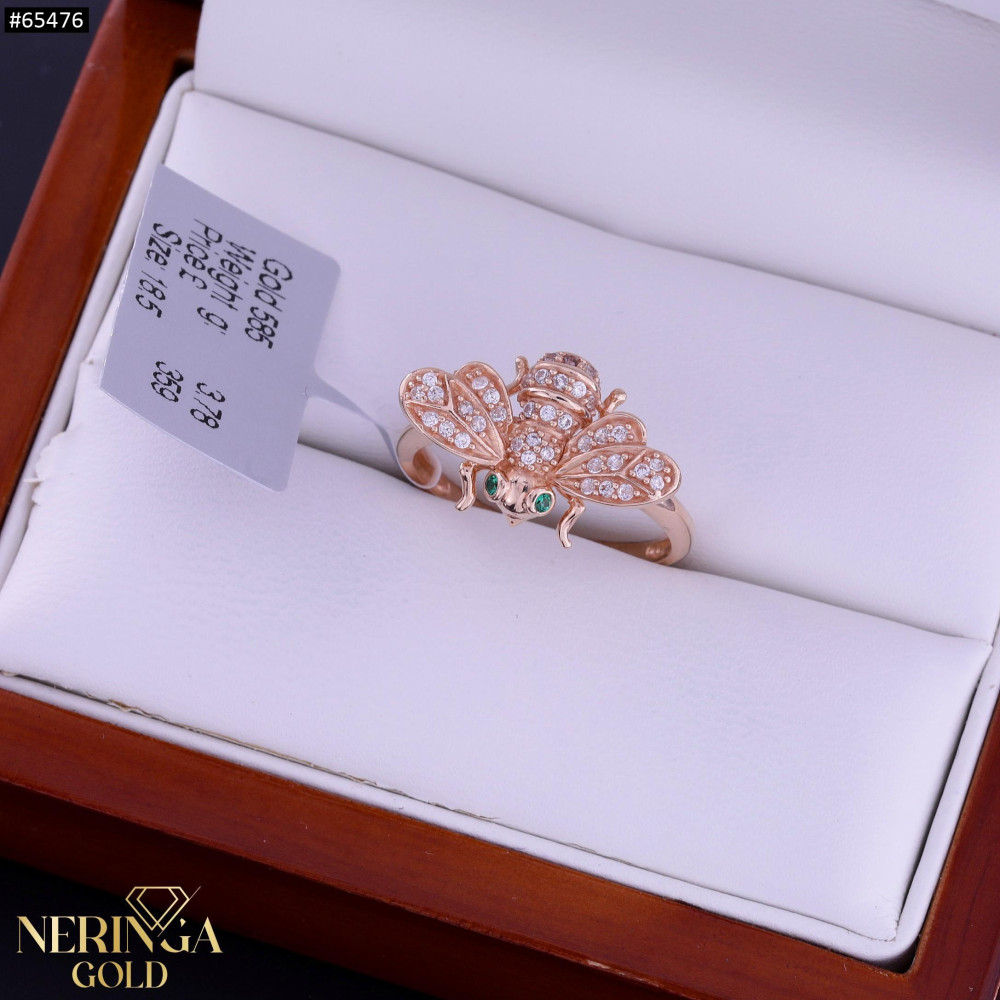 Rose gold women's ring #65476