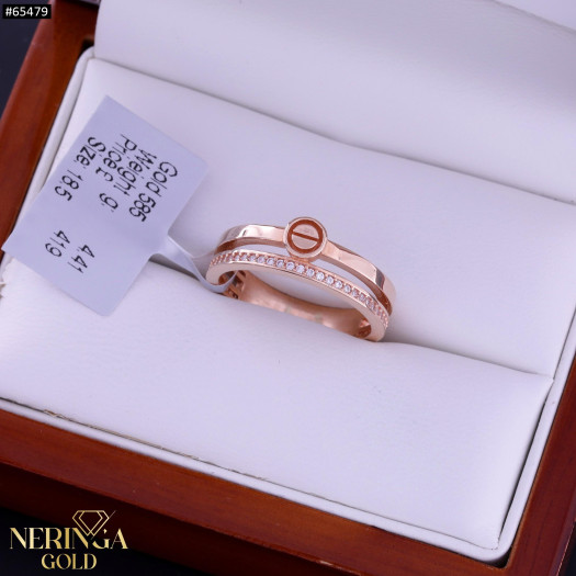 Rose gold women's ring #65479