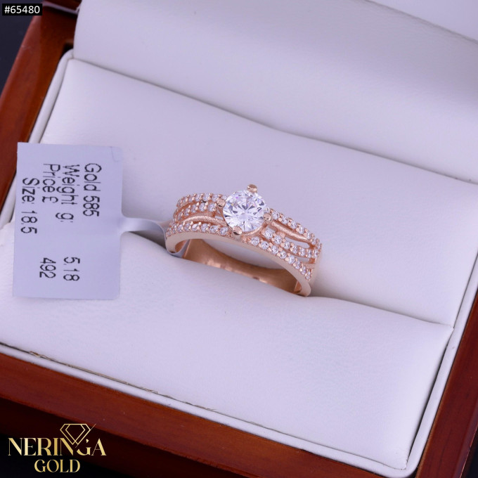 Rose gold women's ring #65480 Rose gold women's ring #65480