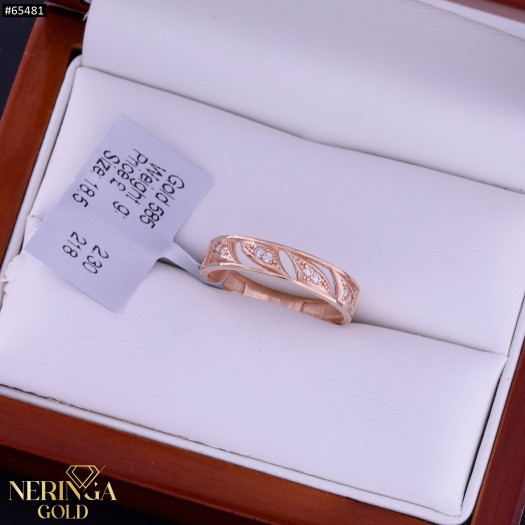 Rose gold women's ring #65481