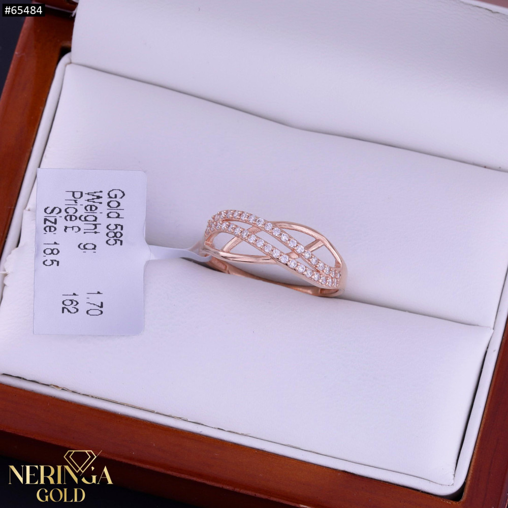 Rose gold women's ring #65484