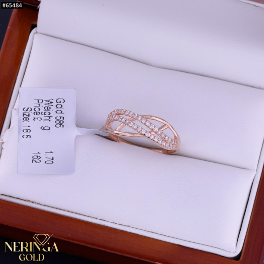 Rose gold women's ring #65484