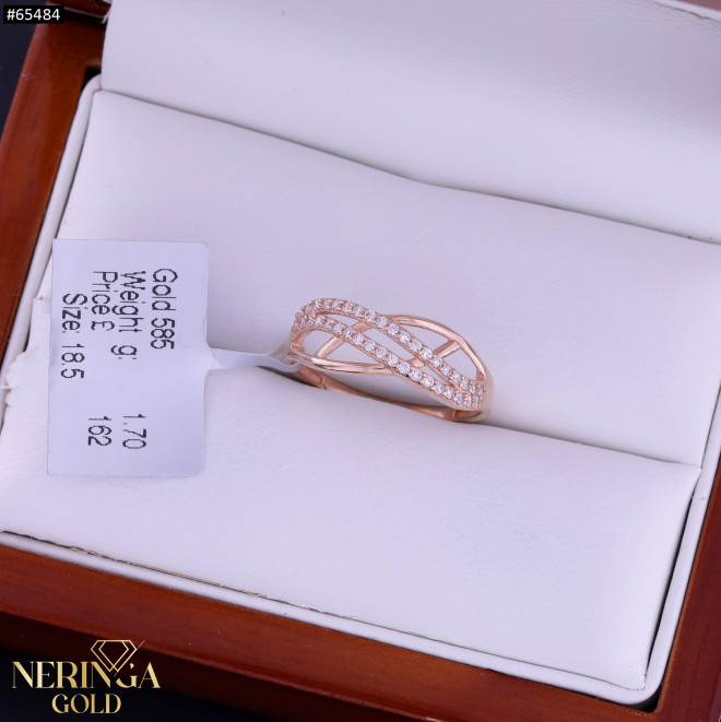 Rose gold women's ring #65484