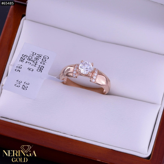 Rose gold women's ring #65485