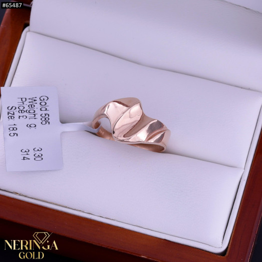 Rose gold women's ring #65487
