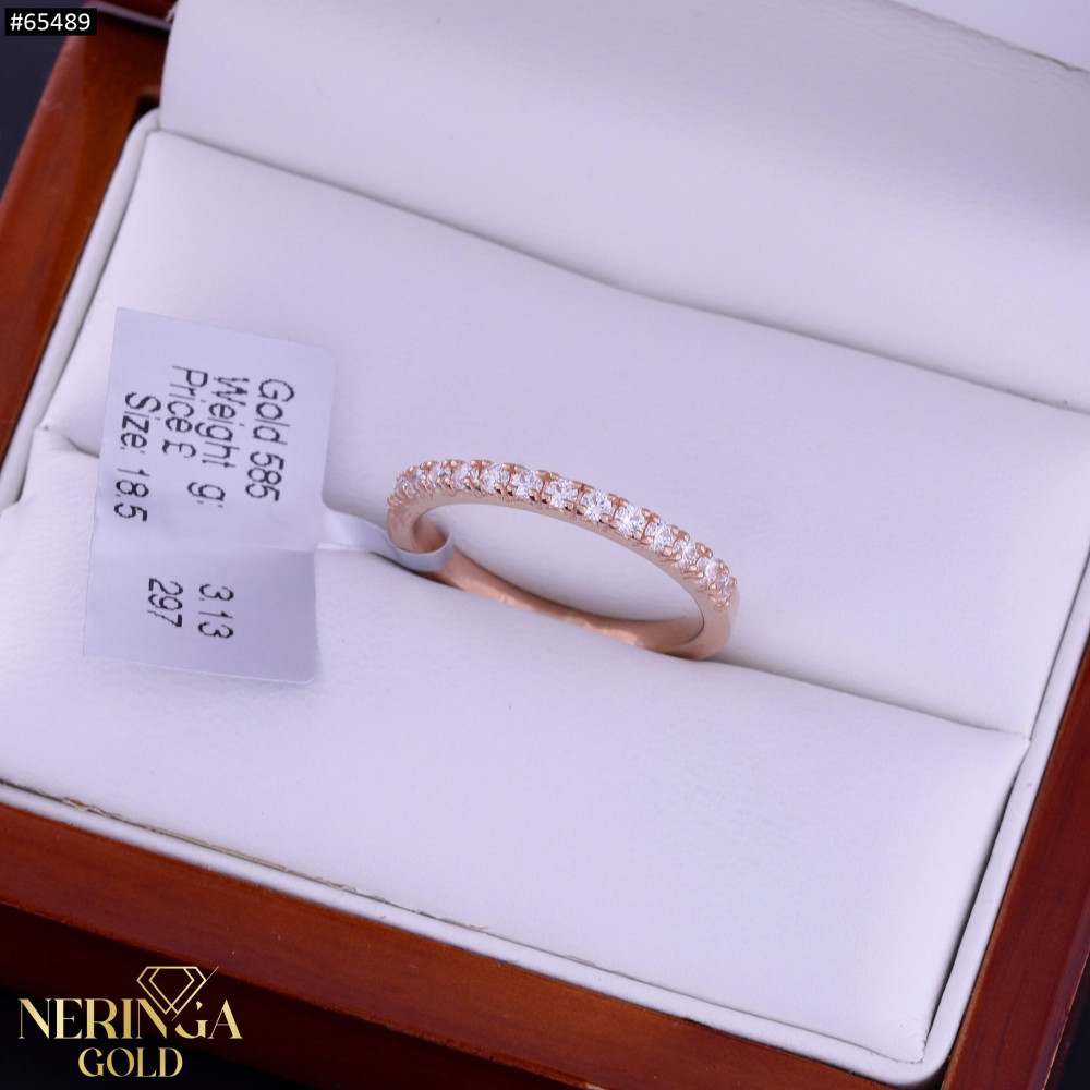 Rose gold women's ring #65489