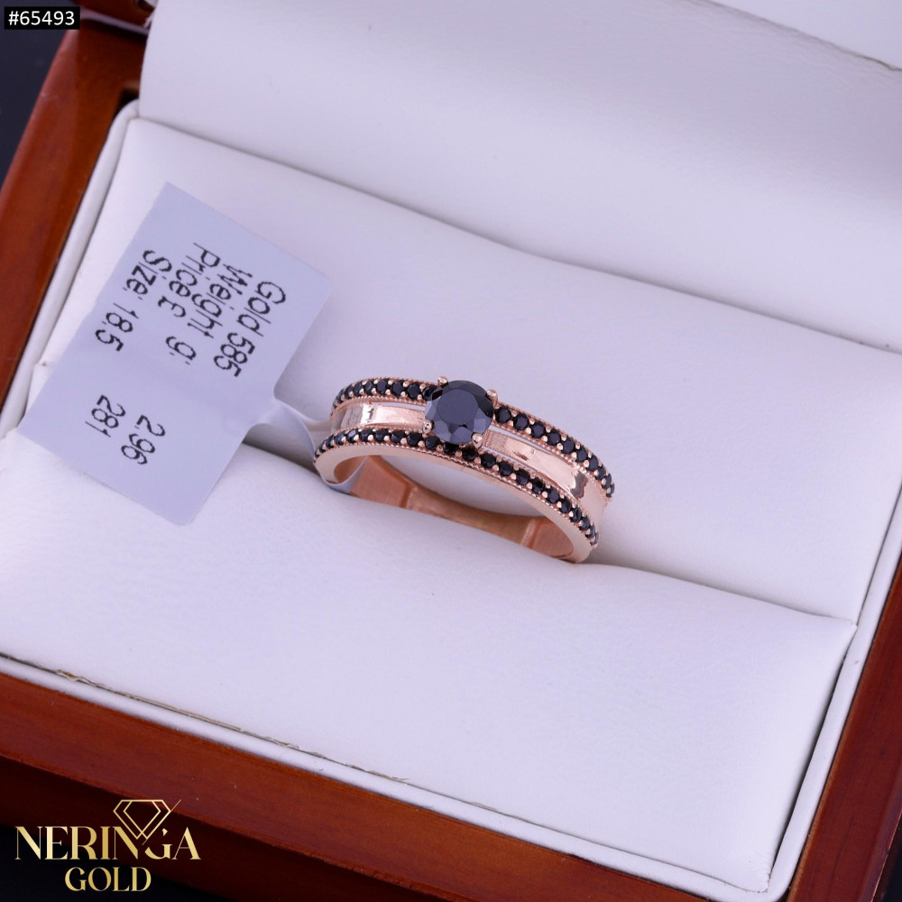 Rose gold women's ring #65493