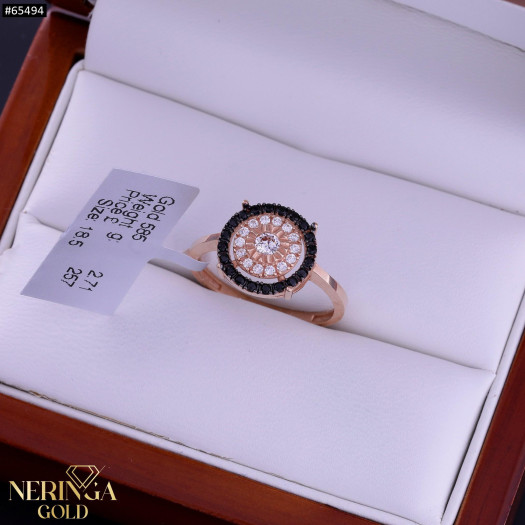 Rose gold women's ring #65494