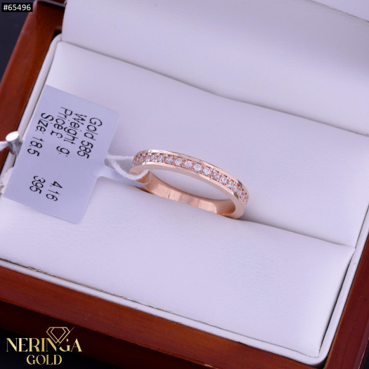 Rose gold women's ring #65496