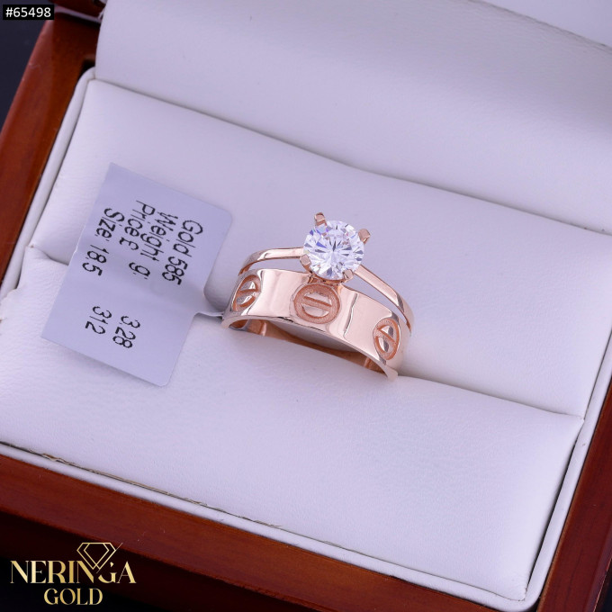 Rose gold women's ring #65498 Rose gold women's ring #65498