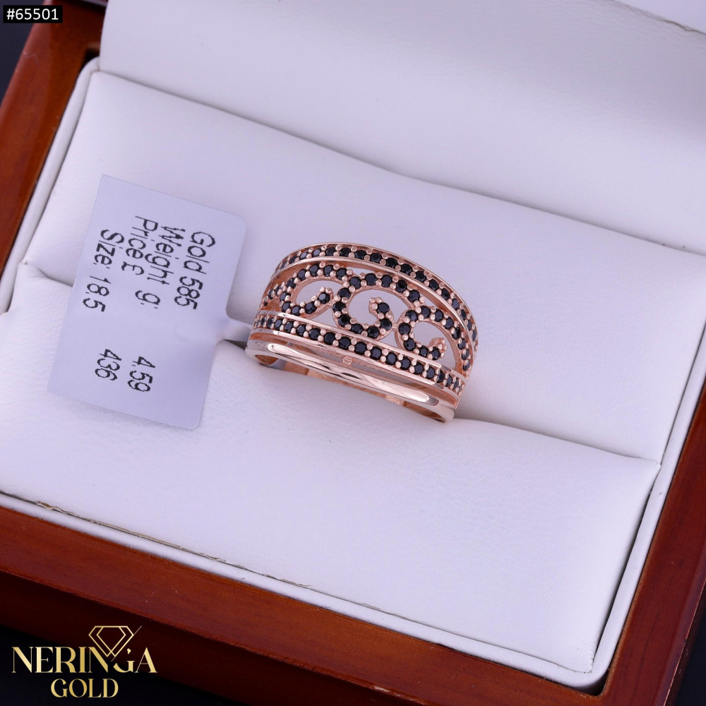 Rose gold women's ring #65501