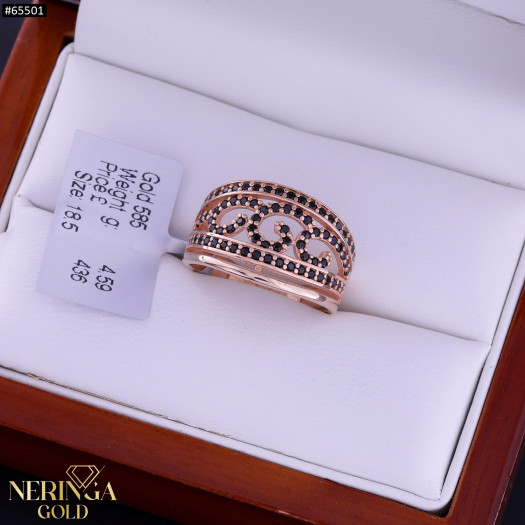 Rose gold women's ring #65501