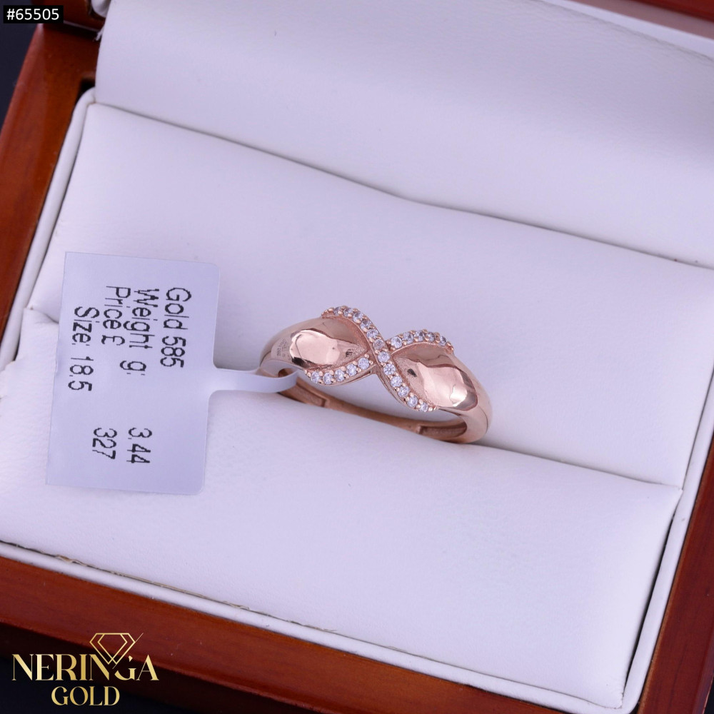 Rose gold women's ring #65505
